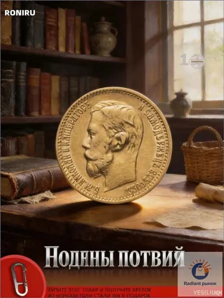 Золотая монета Николай II 1898, 5 рублей 900 пробы 4.3 г в состоянии VFXF для коллекции и исторической экспозиции