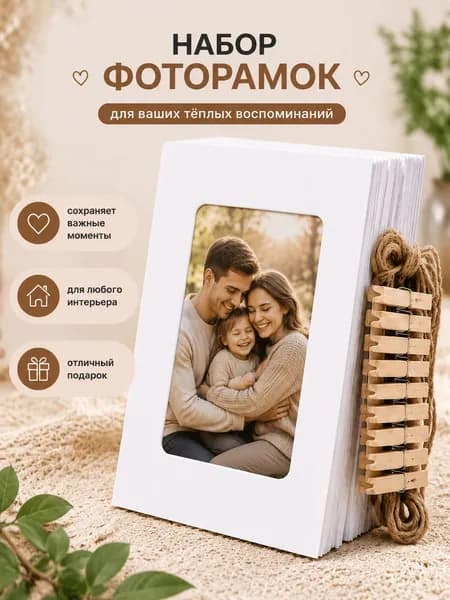 Набор фоторамок на стену 10 шт. 9,8х13,2 см, рамка для фото