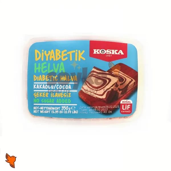 Халва кунжутная с какао без сахара Koska, 350г