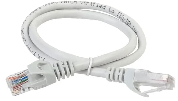 Патч корд 0.5м ITK, кат.5Е UTP, серый, PC01-C5EUL-05M