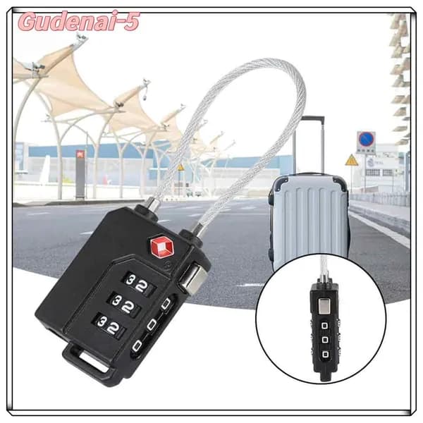 TSA Steel Wire Lock, высокопрочный и легкий для переноски, для путешествий и безопасности багажа