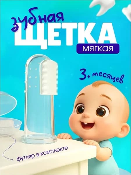 Детская зубная щетка напальчник