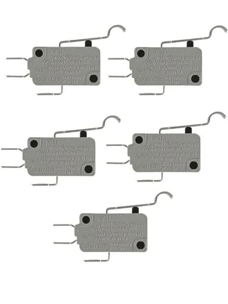 Микропереключатель 5 шт.Dongnan KW3A-16Z6-A200 3-х контактный 16(4)A 250V с рычагом 27мм