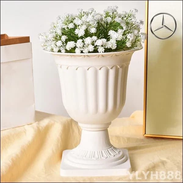 Вазон 22 см, 1 шт, цвет белый
