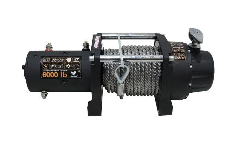 Лебедка электрическая Habert 6000LB стальной трос 3,3 кВт/4,4 л.с.