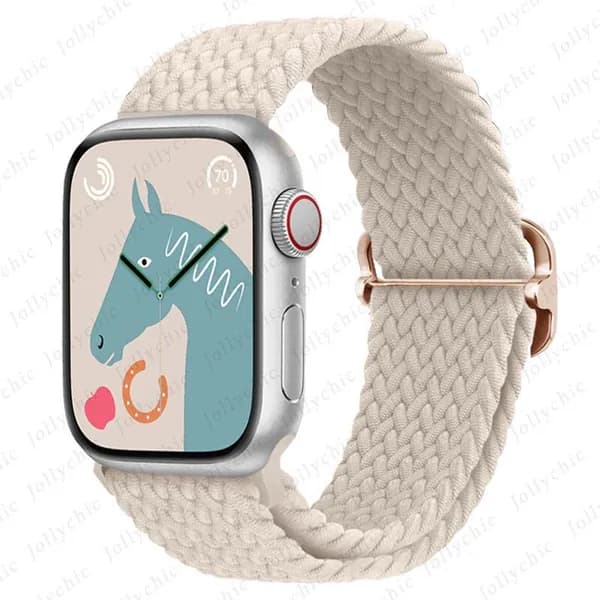 Нейлоновый плетеный ремешок для Apple Watch Ultra 40мм 44мм 41мм 38мм 49мм 45мм Эластичная петля Solo