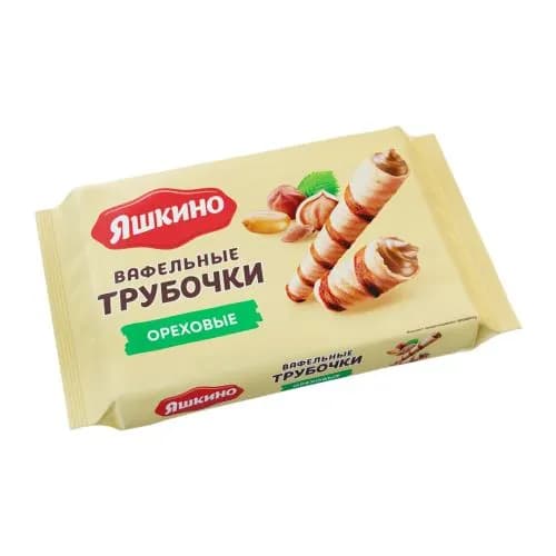 Трубочки вафельные Ореховые Яшкино 190г