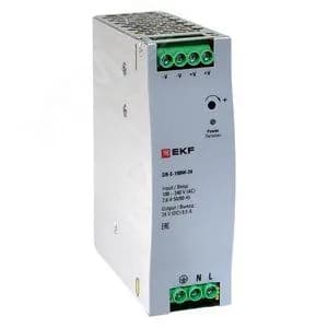 Блок питания на дин рейку 150 вт, 220 В AC /24 В DC, DR-E-150W-24, EKF