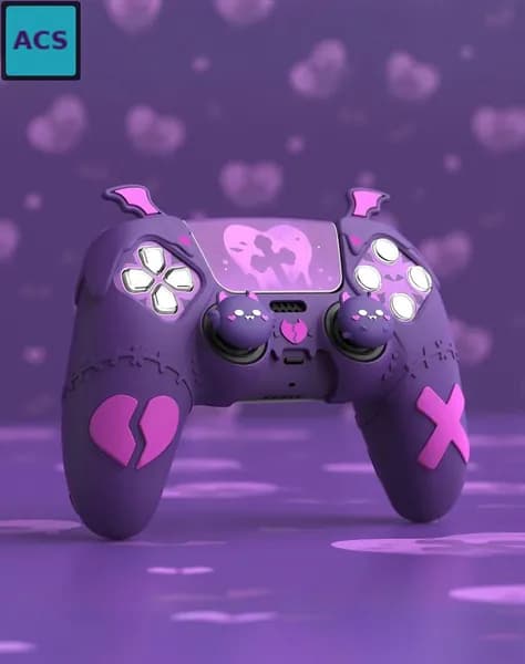 Силиконовый чехол PlayVital для PS5, фиолетовый, мягкая защита консоли