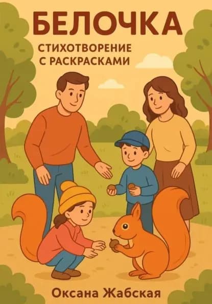 Белочка. Стихотворение с раскрасками | Жабская Оксана | Электронная книга