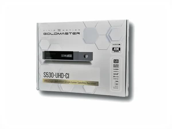 Спутниковый ресивер GoldMaster S530-UHD-CI+, S2X, Android 10