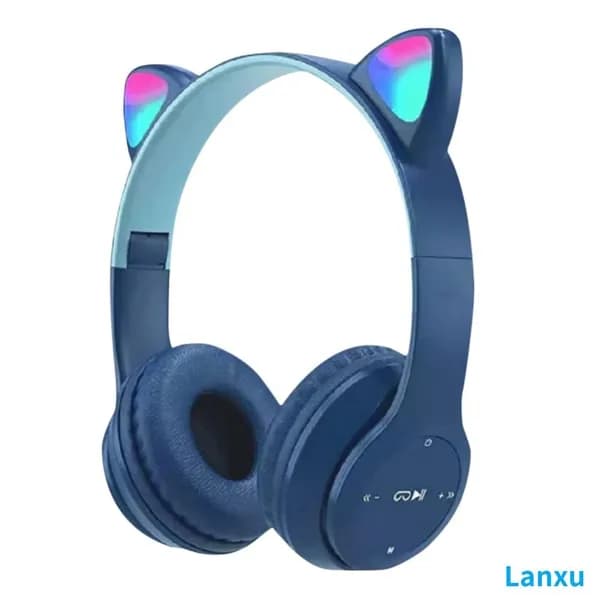 Bluetooth-наушники с кошачьими ушами, стерео, светодиодная подсветка, 8 ч воспроизведения, Bluetooth 5.0