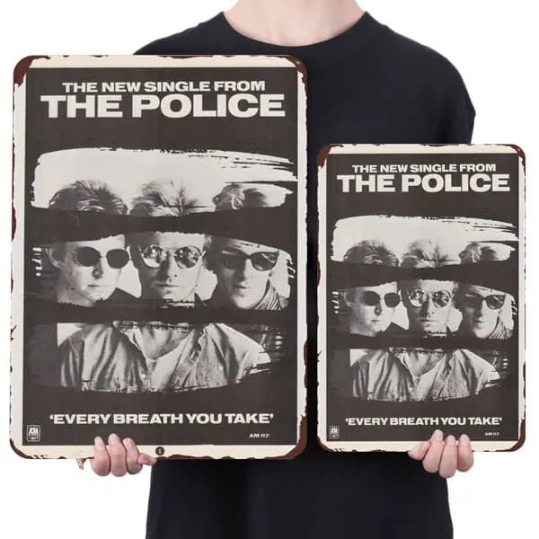 Металлическая картина The Police , 20 30 см