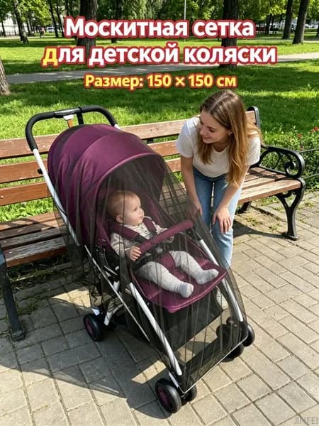 Москитная сетка для коляски, универсальная, эластичная (до 150 см), для коляски-люльки прогулки путешествий, 1 шт ct