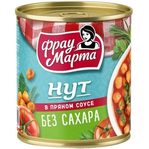 Фрау Марта Нут в пряном соусе без сахара, 310 г