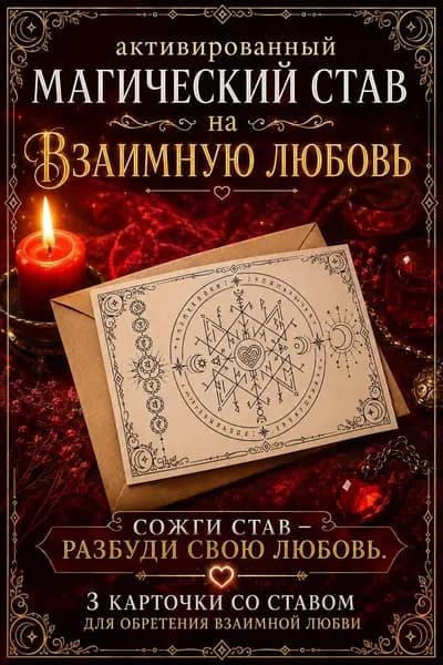 Магический став на листе для ВЗАИМНОЙ ЛЮБВИ