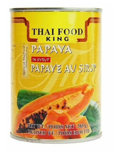 Папайя в сиропе Thai Food King (кусочки) 565г