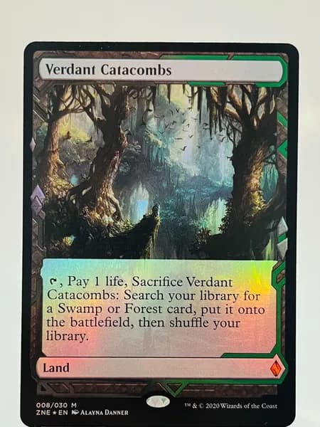 Магия сбора прокси-карт Высококачественные нефольговые Indatha Verdant Catacombs ZNE #8 foil
