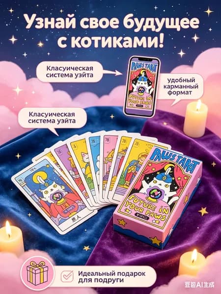 для раскладов и медитации, англоязычная колода оракулов 44 карты с guidebook, подарочный набор карт для женщин