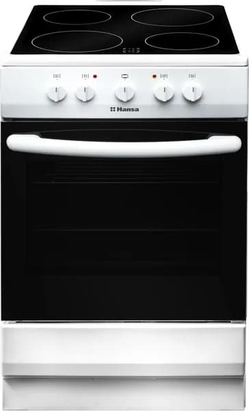 Газоэлектрическая плита Hansa FCMXS582977, 50 см, с автоподжигом, грилем, конвекцией и таймером, серебристый