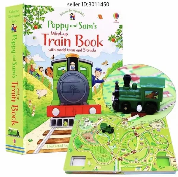 Usborne Wind-up: Интерактивная книга с механической моделью транспорта