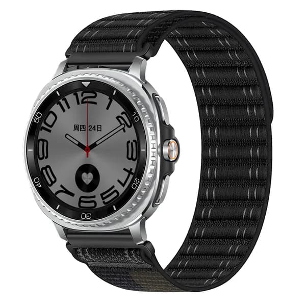 Нейлоновый ремешок, подходит для Samsung Galaxy Watch8/Galaxy Watch8 Classic, волнистый узор, застежка-липучка, легкий и удобный.