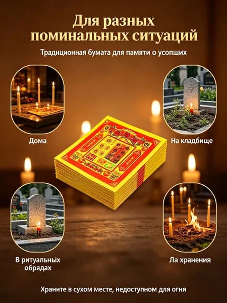 Универсальная в трех мирах, поклоняющаяся мертвым и сжигающая бумагу, разноцветную бумагу из золотой фольги
