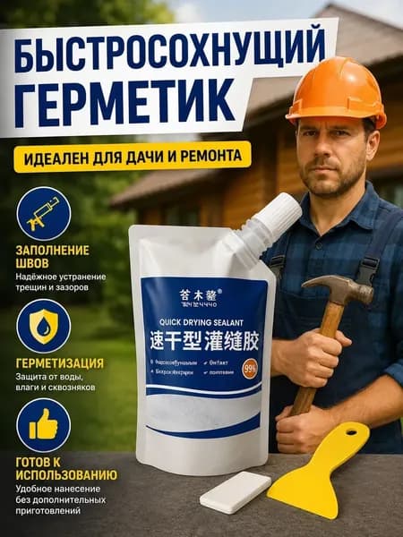 Клей строительный 200 мл 0.2 кг, 1 шт.