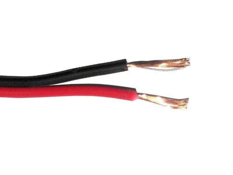 Кабель акустический NETKO Optima, 2x0.35 мм2, (20x0.15 мм), CCA, черный/красный, 3 м