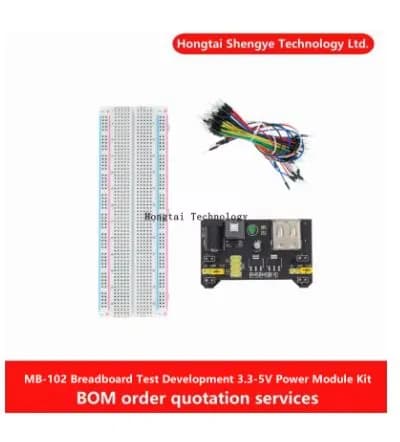 MB-102 модуль источника питания для тестирования платы 830 отверстий большая тестовая плата 65 цветных кабелей, совместимых с 3,3 В-5 В