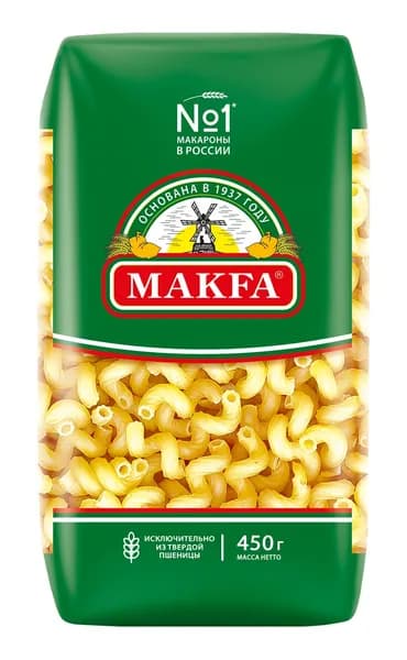 Макароны витки Makfa высший сорт, 450г