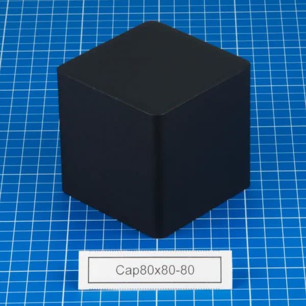 Cap80x80-80 Колпак (кожух) для трансформатора. Внешний размер колпака (ДхШ-В) 80x80-80 (мм)
