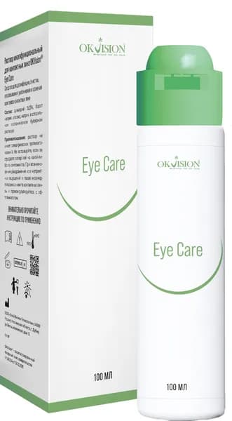 OkVision многофункциональный раствор для всех типов контактных линз Eye Care 100 мл