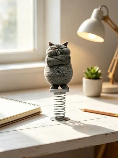 Акриловая фигурка-качалка Кот (2D) подходит для приборной панели автомобиля, рабочего стола, книжной полки и декора дома (1 шт.)