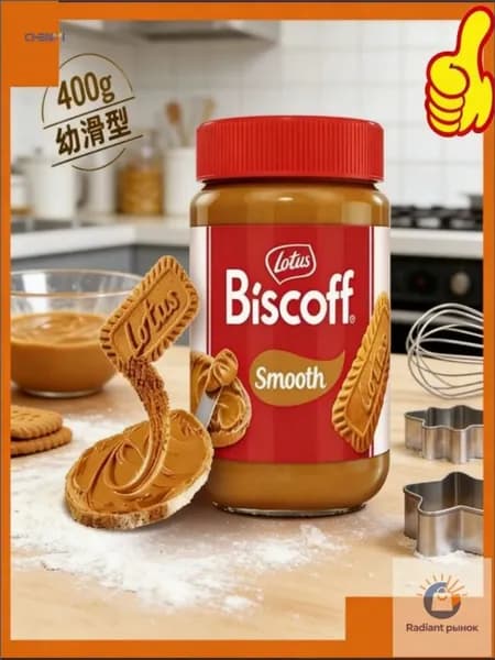 Эксклюзивная карамелизированная бисквитная паста Lotus Biscoff, 400 г