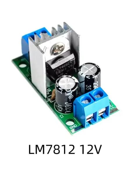 Модуль стабилизатора напряжения L7805/L7812/LM317 (5В, 9В, 12В, регулируемый, до 1.2А)