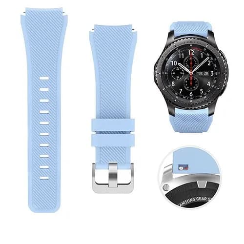 Универсальный ремешок для смарт часов Samsung Galaxy Active, Samsung Galaxy Watch 3 41 mm, Huawei Watch 2, Amazfit GTS 2 / Силиконовый ремешок 20мм / Темно-синий