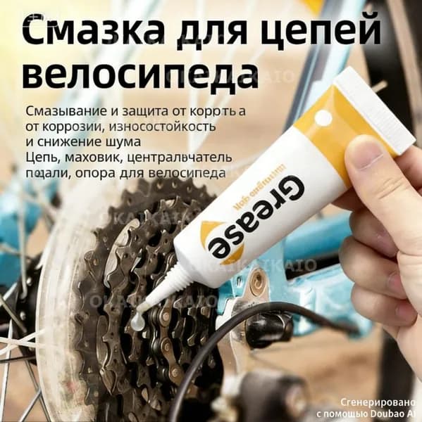 Смазка для велосипедной цепи, консистентная водостойкая грязерастворяющая грязевытесняющая и снижение шума, температура использования -20 до 120 град., GREASE HIGH PERFORMANGE, 10 гр.