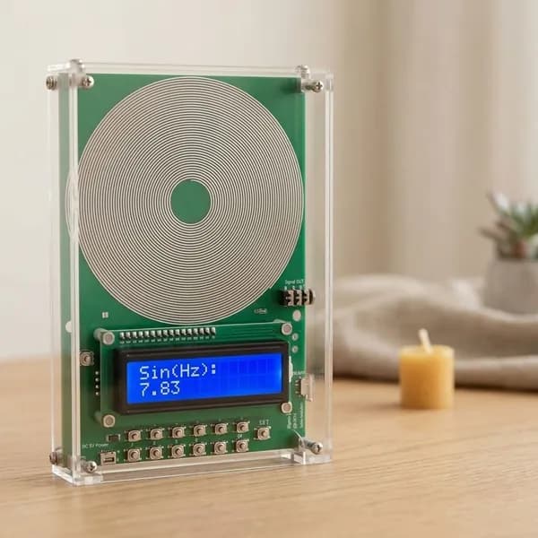 Генератор частоты резонанса шумана из акрила с usb, регулируемый 0.01-30 кгц для медитации и сна