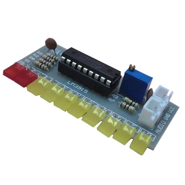 LM3915 Индикатор уровня звука Diy Kit 10 Светодиодный звук Анализатор звукового спектра Набор инди