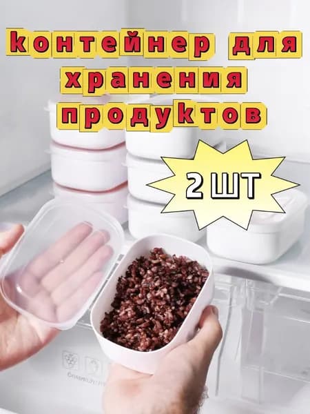 Контейнер пищевой 2 шт пластик