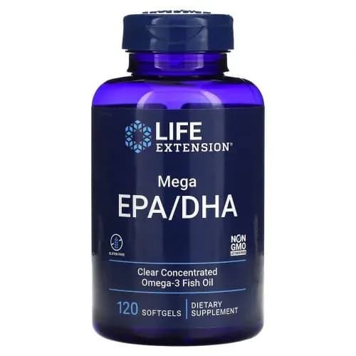 Life Extension, Omega Foundations, Омега-3 Мега EPA/DHA, 120 капсул