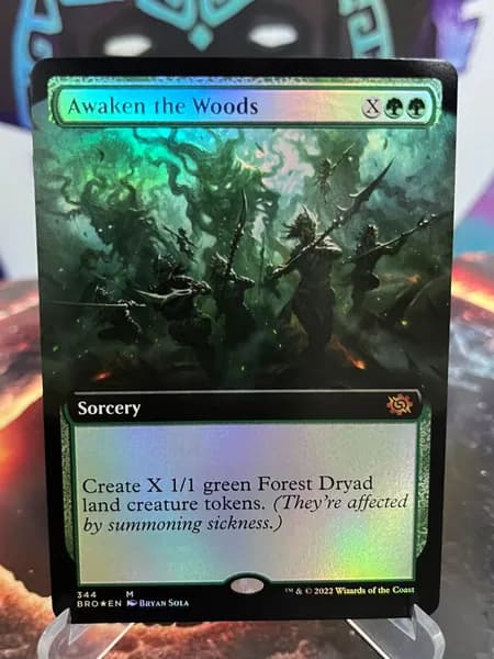 Магия сбора прокси-карт MTG PROXY CARDSВысококачественные нефольговые карты Awaken the Woods BRO#344 foil
