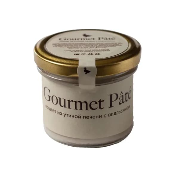 Паштет из утиной печени с апельсином, Gourmet Pate, 90 г, Россия