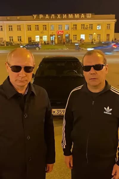 Декоративная картина по металлу "Путин в черном", 20х30 см