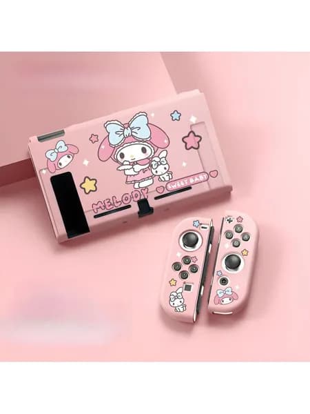Чехол для Nintendo Switch, (нинтендо свитч), Моя Мелодия и Маленький Зайчик