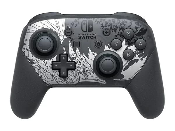 Геймпад Nintendo Switch Pro Controller / Monster Hunter Rise Edition черный, серебристый