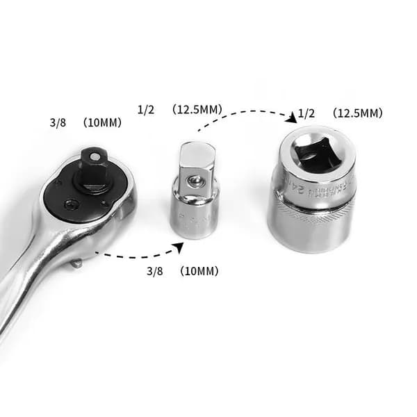 Переходник для торцевого ключа с внутренней резьбой 1/4" 3/8" 1/2" на наружную резьбу