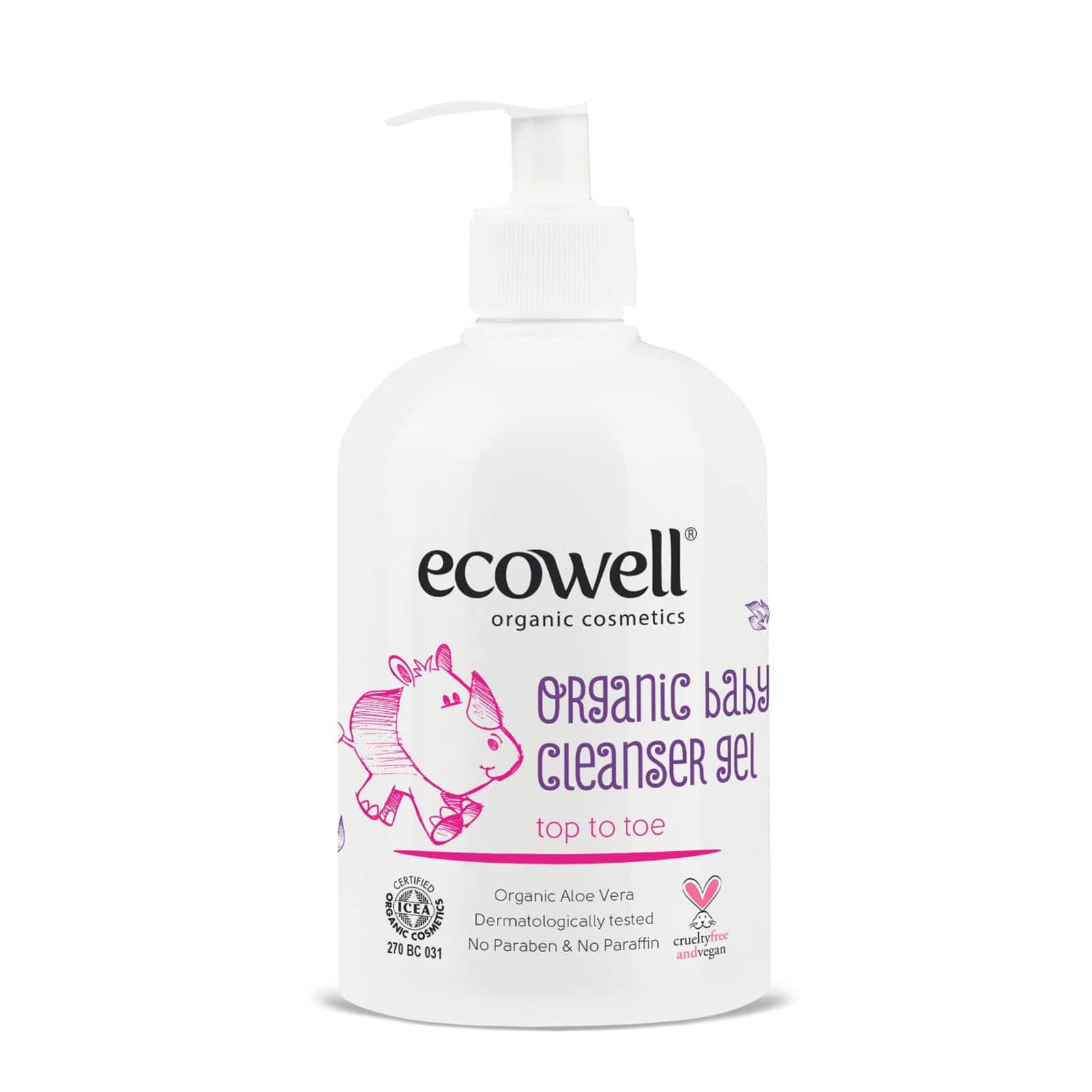 Ecowell Organic Органический детский очищающий гель (1 x 500 мл)