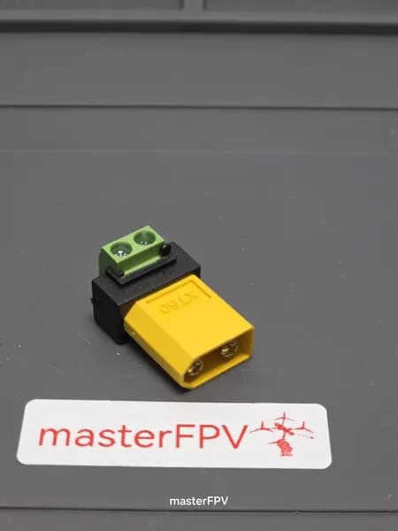 комплект "розетка для АКБ" разъёма XT60 male без пайки на колодку (до 14AWG) для FPV квадрокоптера
